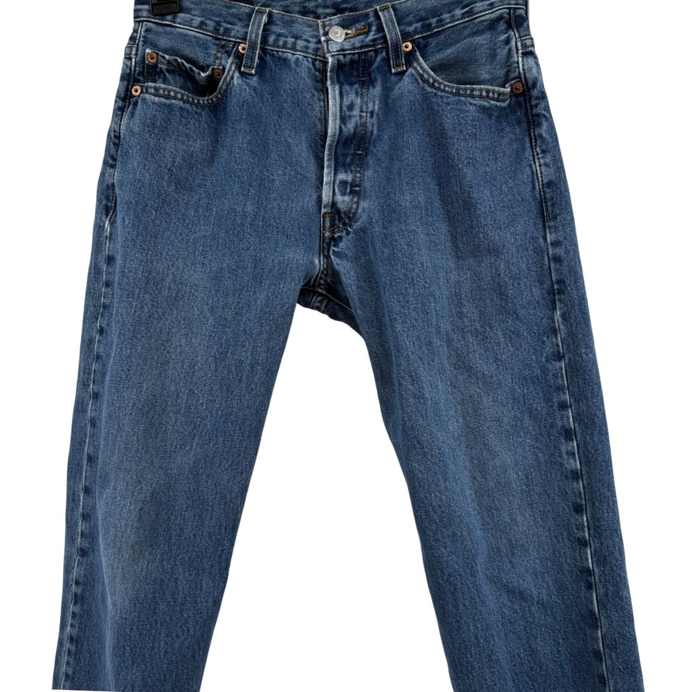 Levis 501 Original Fit Jeans Mens 30x30 (29x29) Blue Denim Button Fly Straight